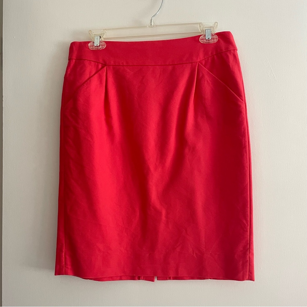 J. Crew Coral Pencil Skirt